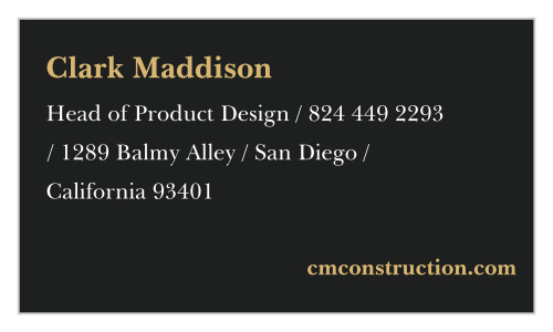 Bona Fide Business Cards