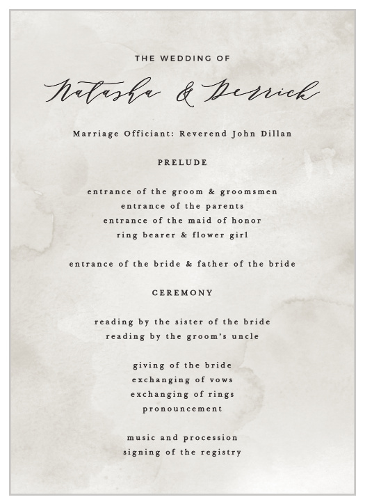 Passionate Forever Wedding Programs