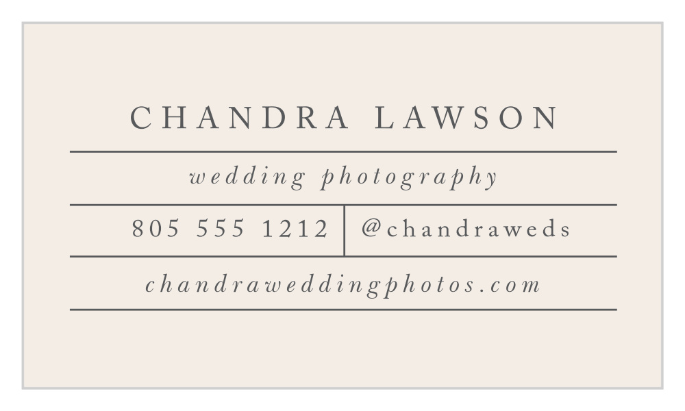 Timeless Typography Business Cards