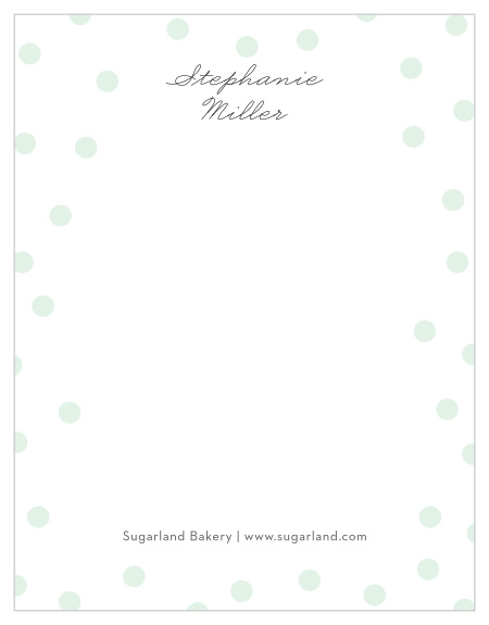 The chic look of our Bakery Party Business Stationery is the perfect touch to your handwritten notes to clients and coworkers. 