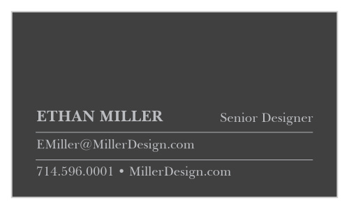 With the sleek look of our Gray Shades Business Cards, you are sure to stand out in the eyes of clients and make a name for yourself.