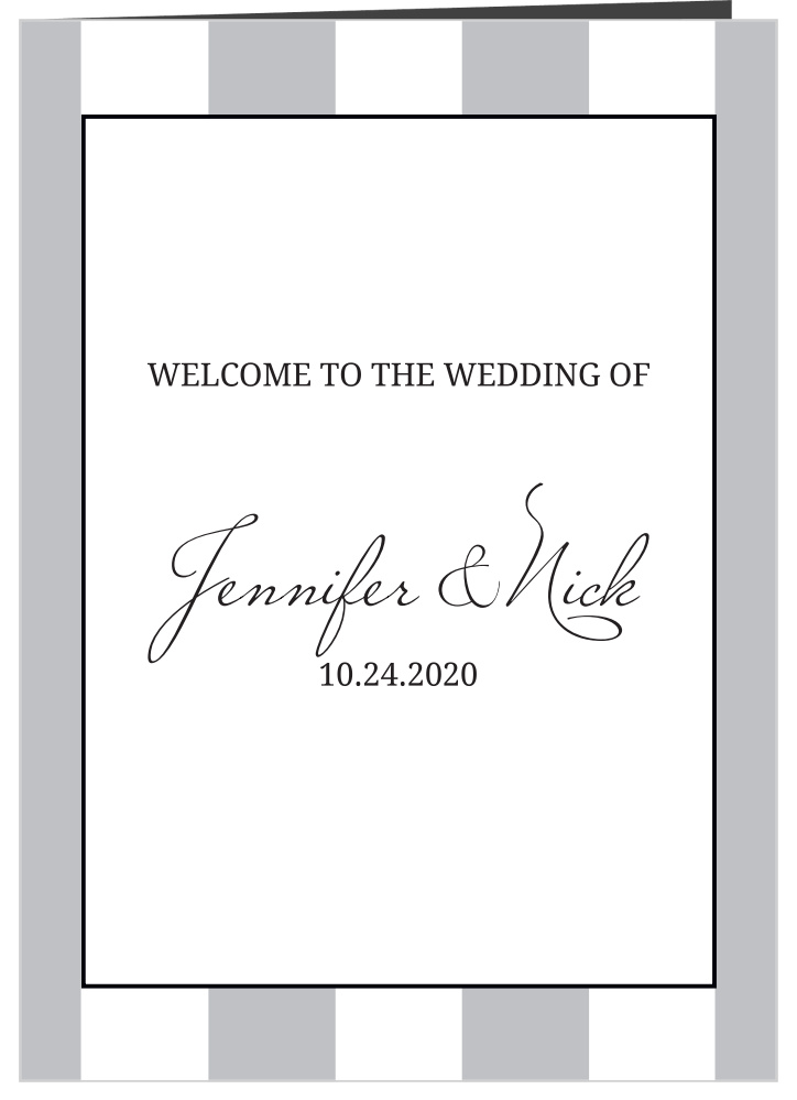 Elegant Stripes Wedding Programs