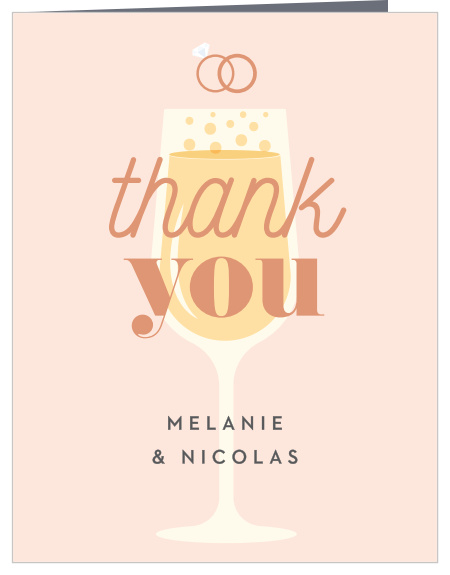 Give a popping thank you to your friends and family with our Bubbly Brunch Engagement Thank You Cards! 