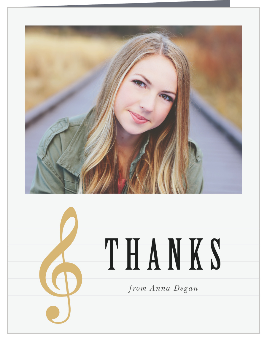Musical Graduate Graduation Thank You Cards