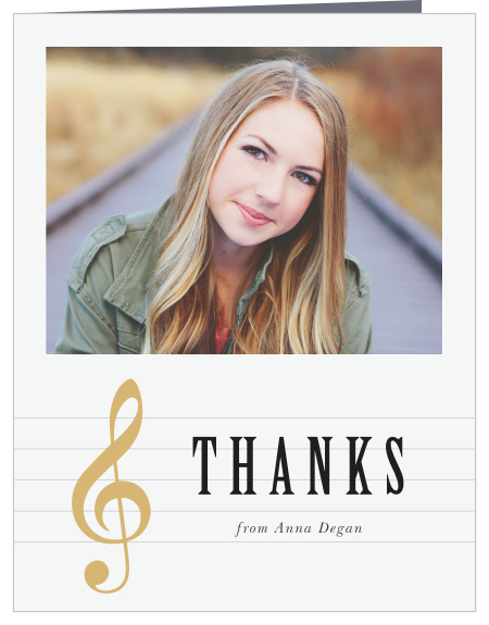 Musical Graduate Graduation Thank You Cards