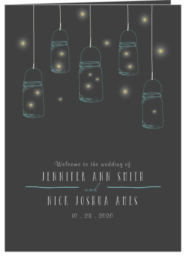 Mason Jars & Fireflies Wedding Programs