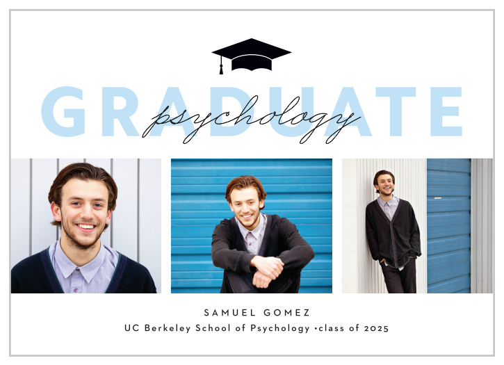 Let your friends and family know about your accomplishments with our Psychology Scholar Graduation Announcements.