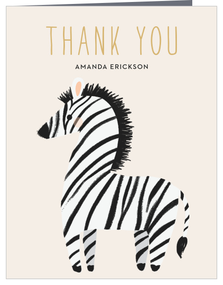 Zebra Shower Baby Shower Thank You Cards