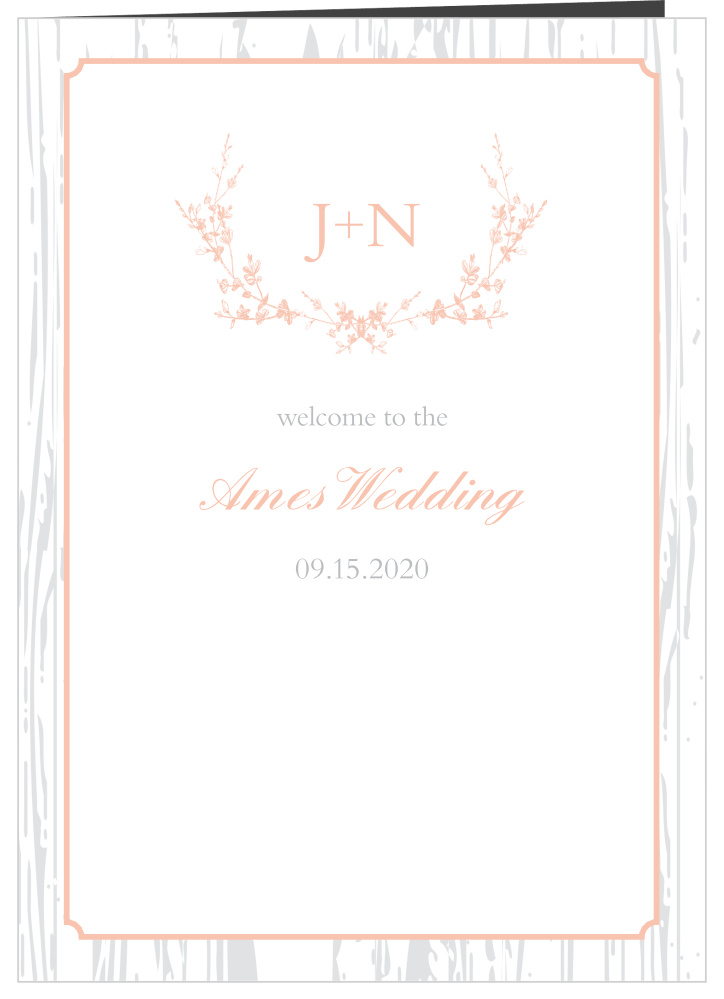 Rustic Wreath Wedding Programs