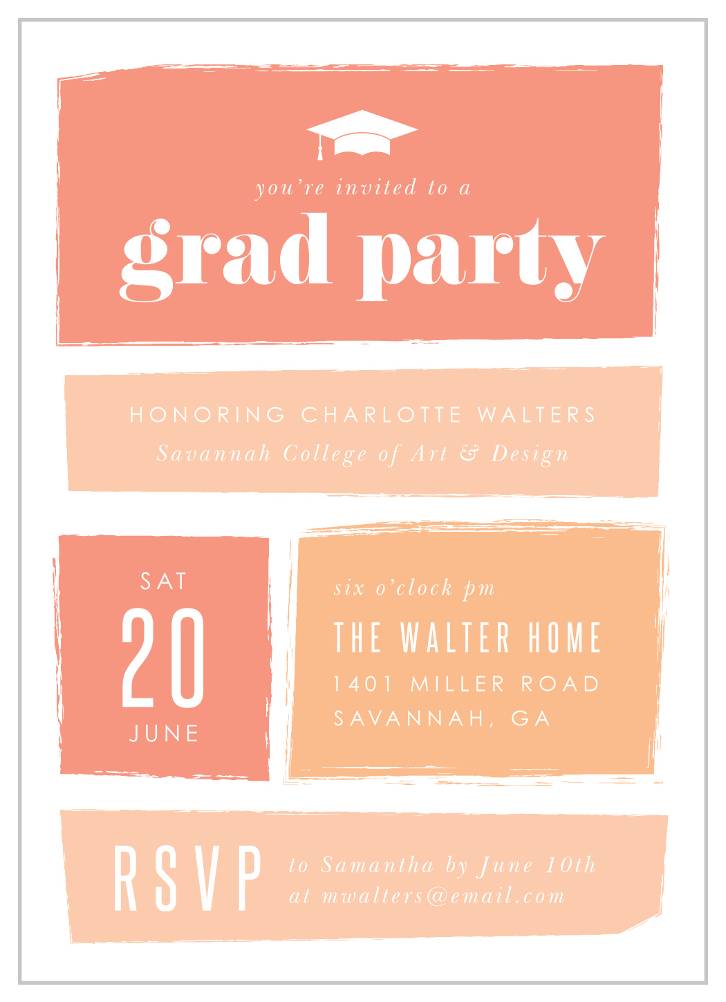Graphic Design Graduation Invitations