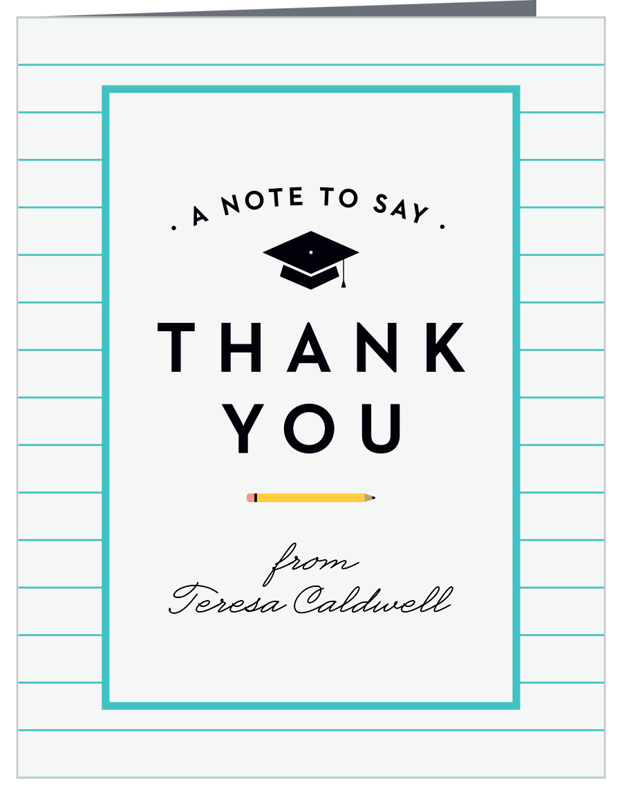Teacher's Pencils Graduation Thank You Cards