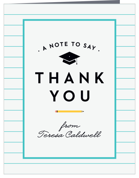 Teacher's Pencils Graduation Thank You Cards
