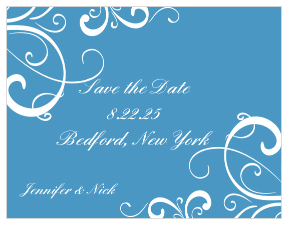 Our Simple Swirls is the perfect save the date to let the world know the news of your engagement.