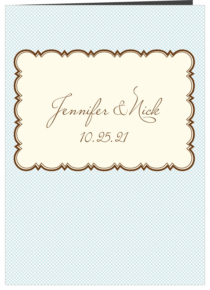 Scalloped Frame Wedding Programs