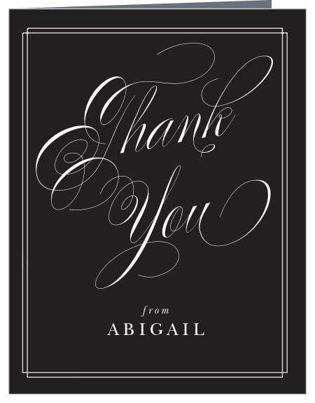 Elegant Calligraphy Retirement Thank You Cards