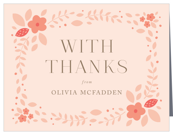 Botanical Wreath Baby Shower Thank You Cards