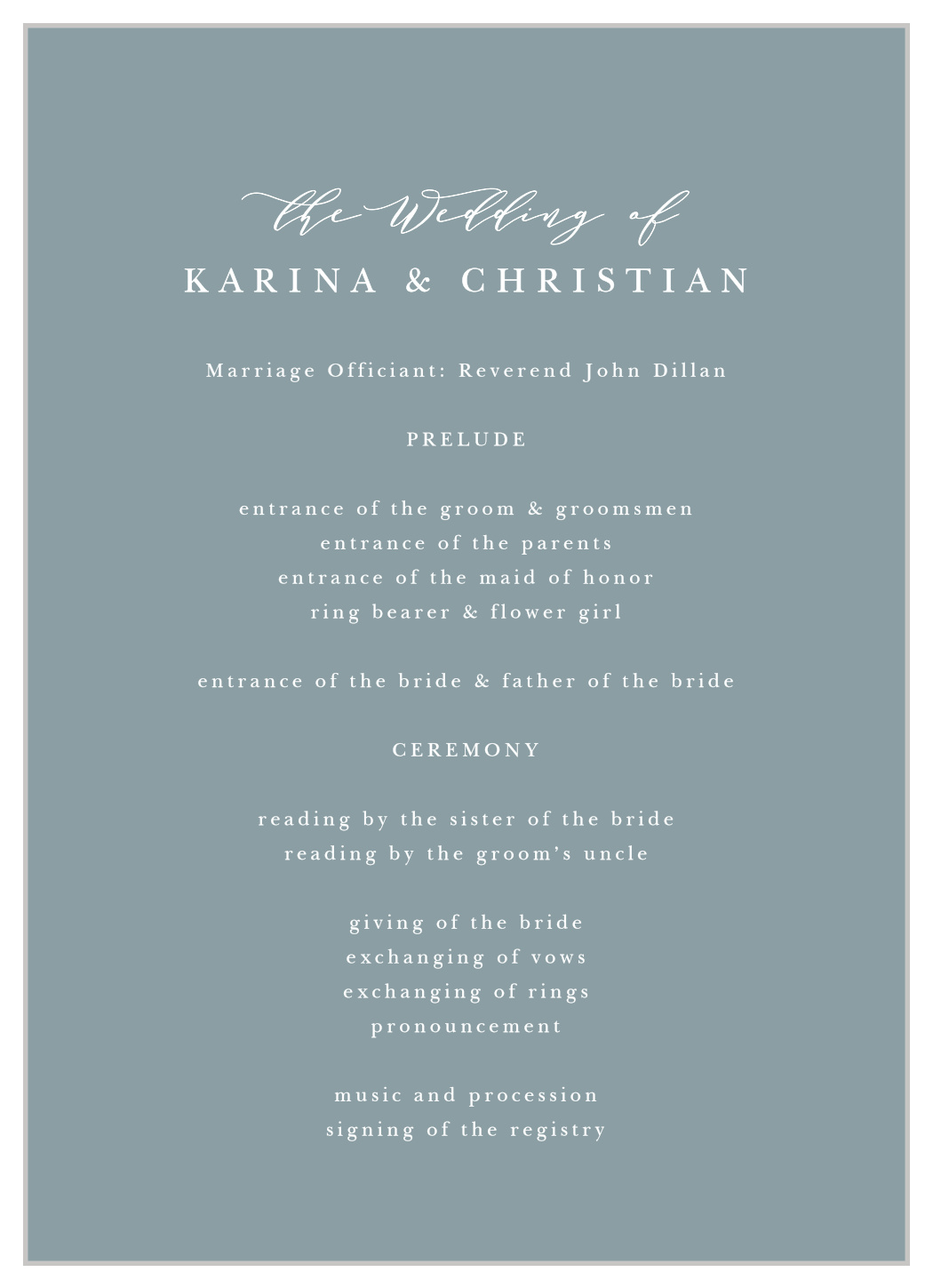 Elegant Photo Collage Wedding Programs