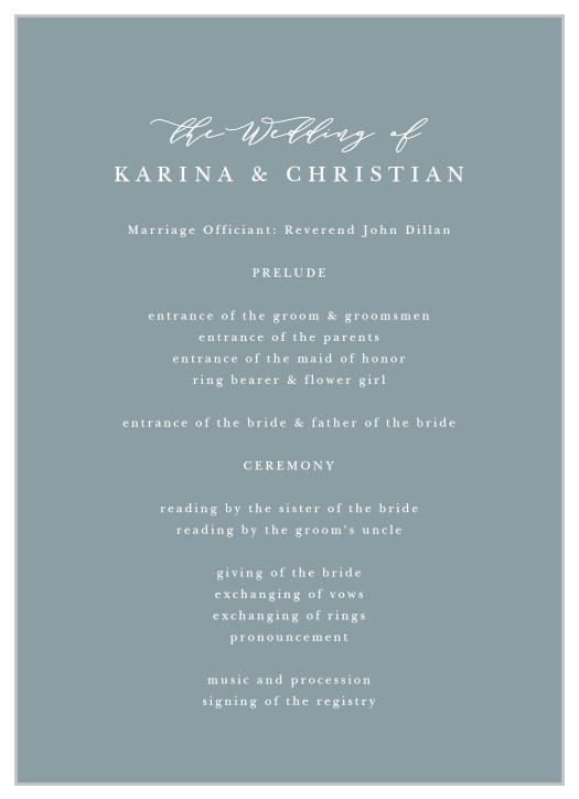 Elegant Photo Collage Wedding Programs