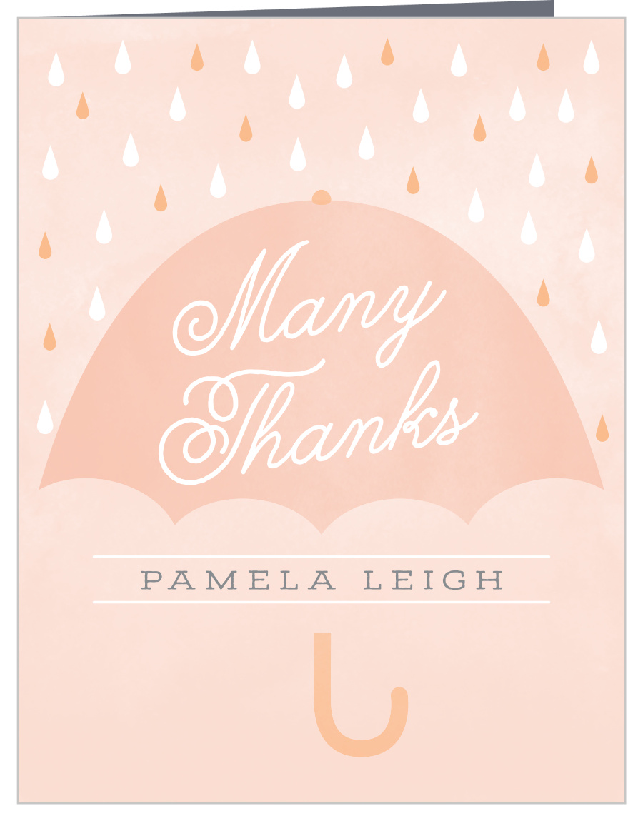 Big Umbrella Baby Shower Thank You Cards