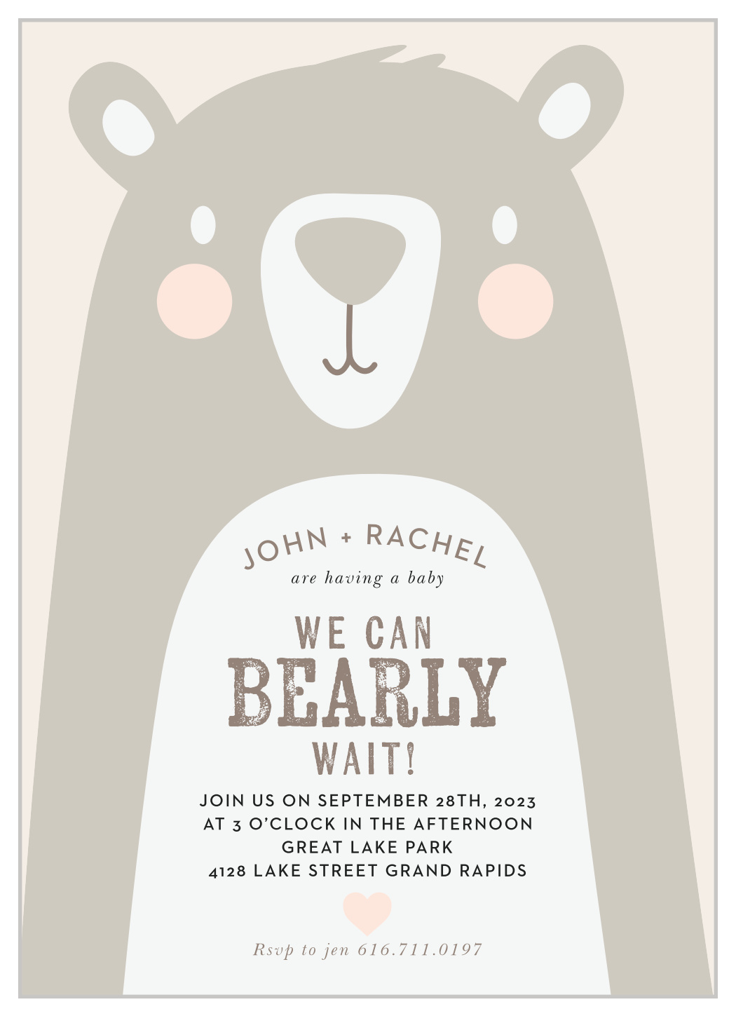 Bearly Wait Baby Shower Invitations