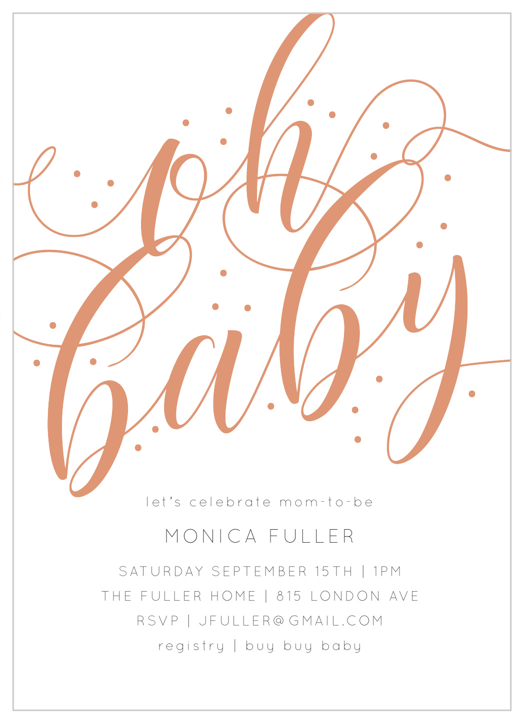 Sparkler Shower Baby Shower Invitations