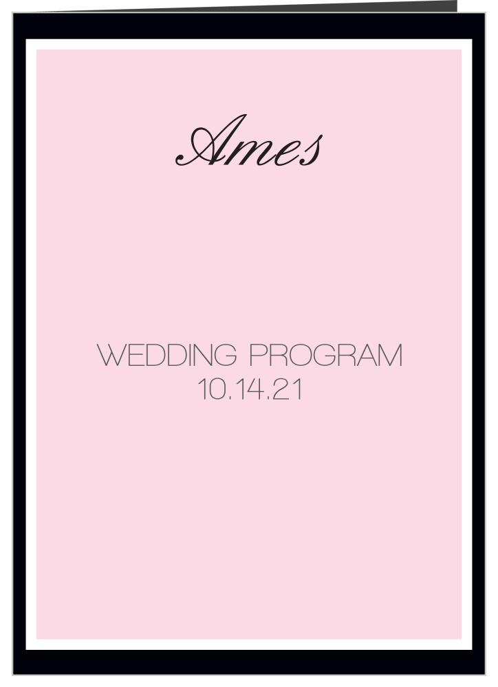 Pink Chic Wedding Programs