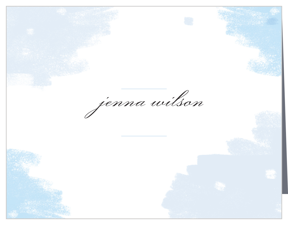 Brushy Pattern Baby Shower Thank You Cards
