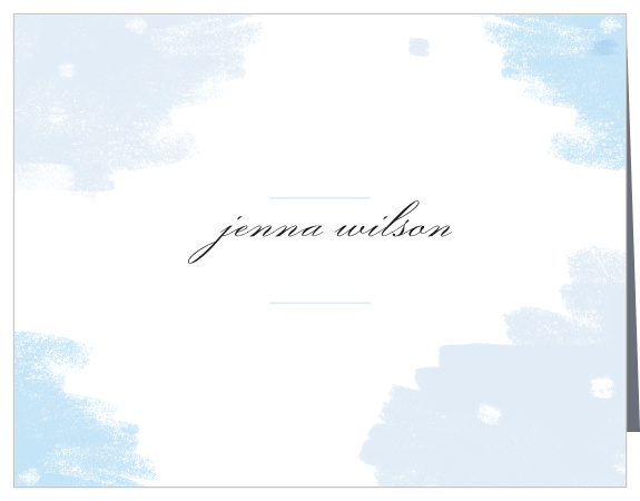 Brushy Pattern Baby Shower Thank You Cards