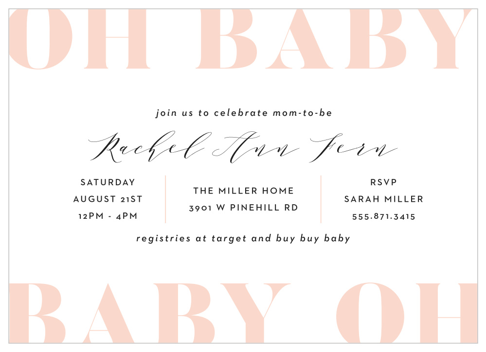Baby Love Baby Shower Invitations