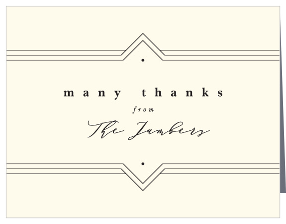 Elegant Deco Baby Shower Thank You Cards