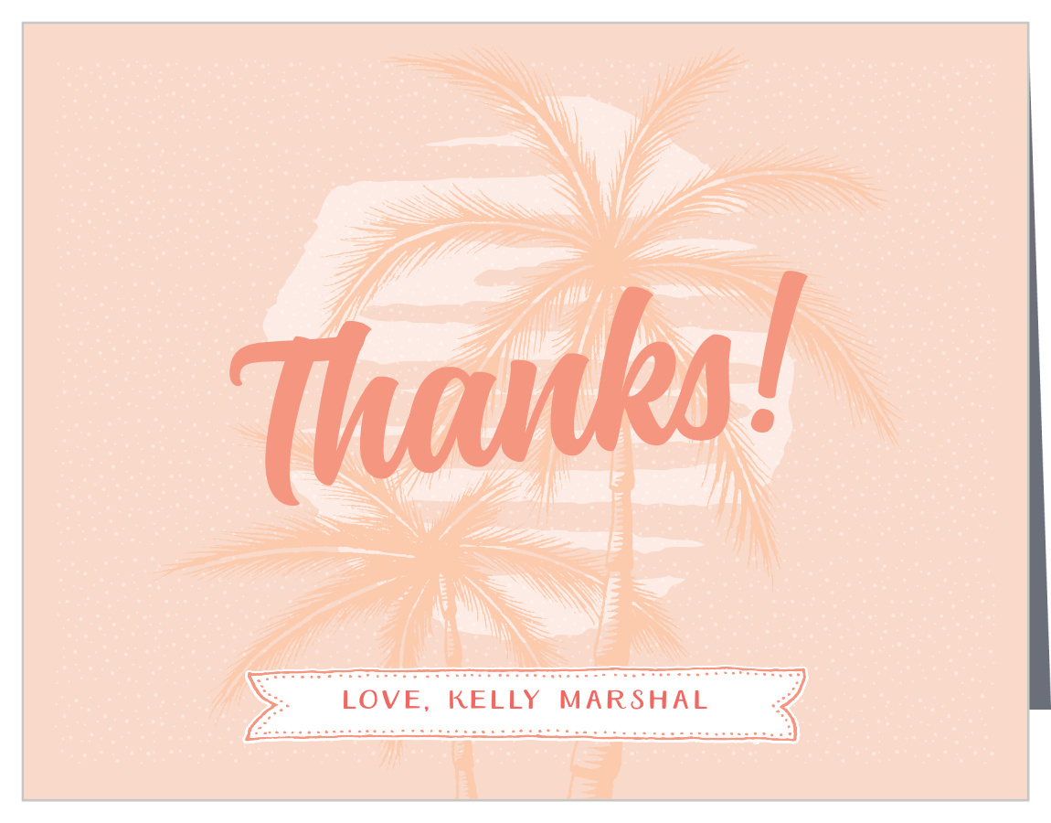 Beachside Girl Baby Shower Thank You Cards