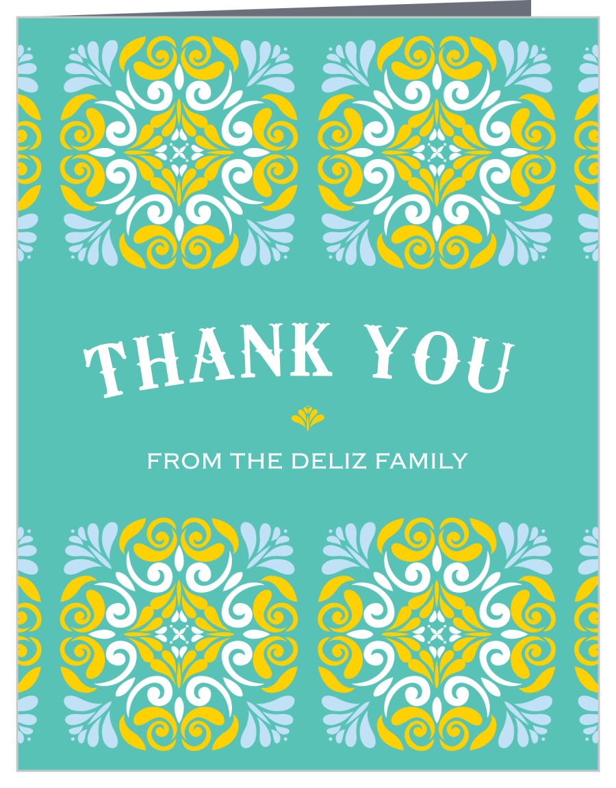 Sombrero Banner Baby Shower Thank You Cards