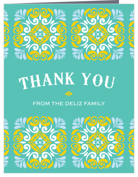 Sombrero Banner Baby Shower Thank You Cards