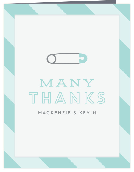 Show your appreciation for those who helped welcome your newest family member with our Baby Diaper Baby Shower Thank You Cards.