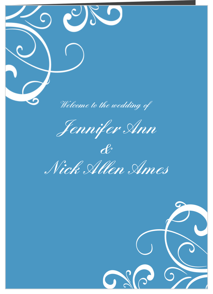 Simple Swirls Wedding Programs