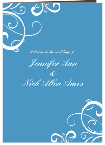 Simple Swirls Wedding Programs