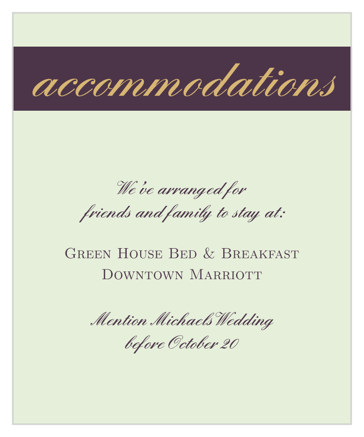 Golden Rings Accommodation Cards