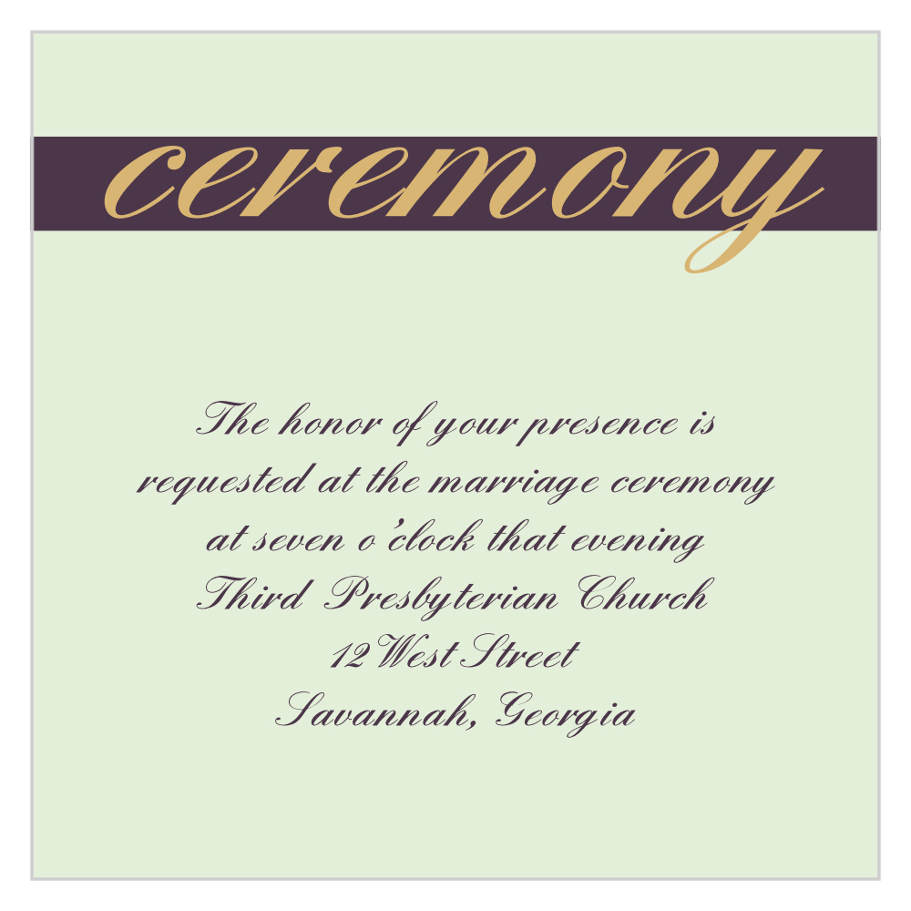 Golden Rings Ceremony Cards