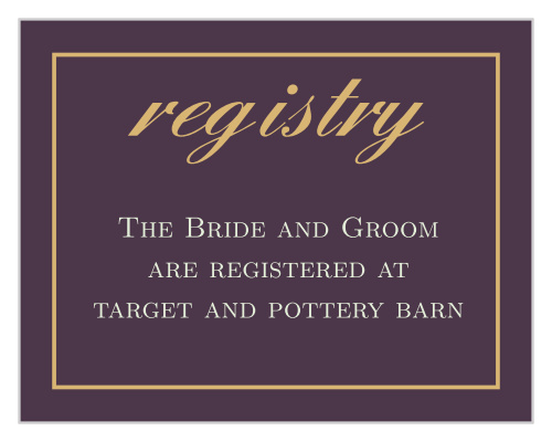 Golden Rings Registry Cards