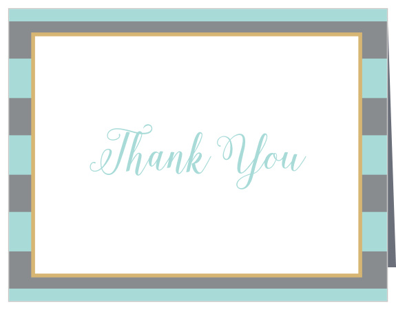 Golden Stripes Bat Mitzvah Thank You Cards