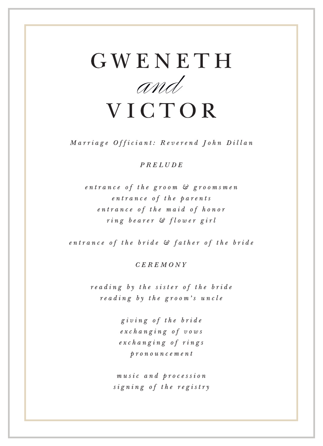 Forever Photo Wedding Programs