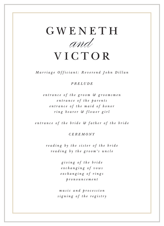 Forever Photo Wedding Programs