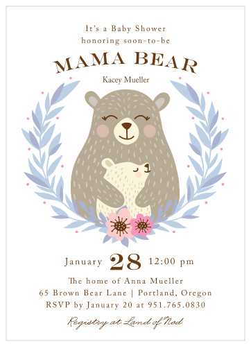 Share your unbearable excitement for your bundle of joy with our Bear Hug Baby Shower Invitations.