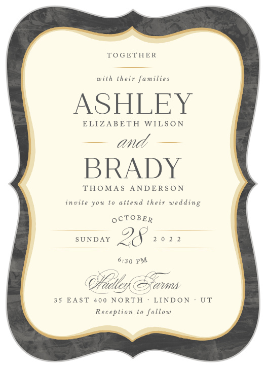 Invite your loved ones to help you celebrate your romance with our Dark Fairytale Wedding Invitations!