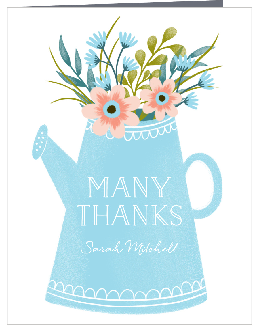 Watering Pail Baby Shower Thank You Cards