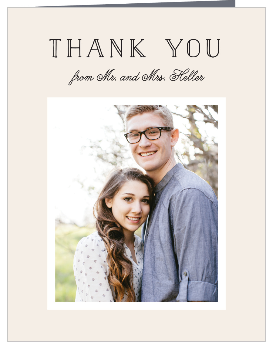 Overlapping Arrows Wedding Thank You Cards