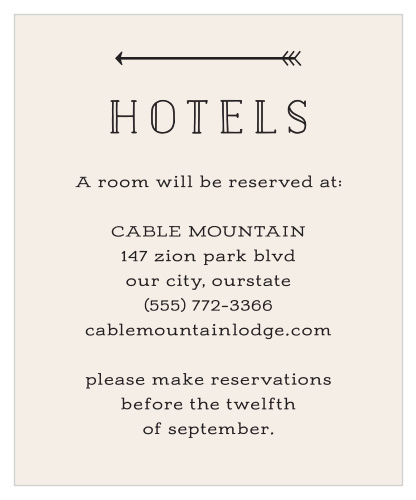 Overlapping Arrows Accommodation Cards