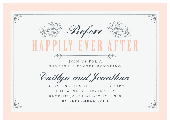 Our Charming Details Rehearsal Dinner Invitations are the perfect addition to your wedding preparations!