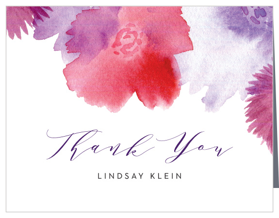 Tropical Splash Bridal Shower Thank You Cards
