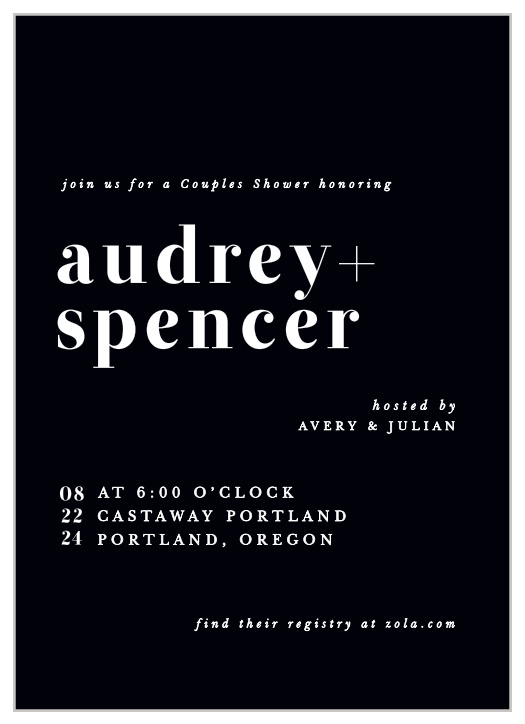 Get everyone together with our Mod Couple Bridal Shower Invitations.